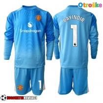 Otroške Nogometnih dresov Manchester United Altay Bayindir #1 Vratar Domači 2025-26 Dolgi rokavi (+ hlače)